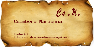 Csimbora Marianna névjegykártya