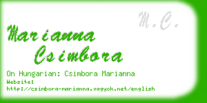marianna csimbora business card